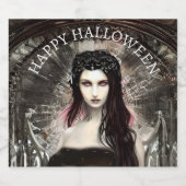 ハッピーハローウィンスチームパンクゴシック落ちたエンジェル ビールラベル (シングルラベル)