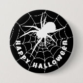 ハッピーハローウィンスパイダーのCobweb 缶バッジ (正面)