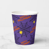 ハッピーハローウィンスパイダーウェブ 紙コップ (裏面)