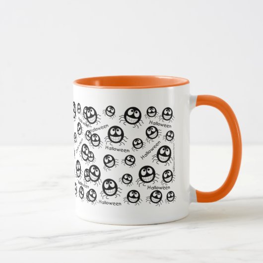 ハッピーハローウィンスパイダーコラージュ マグカップ (右)