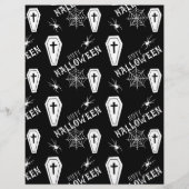 ハッピーハローウィンスパイダーズ&コーヒースクラップブック紙 (裏面)