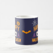 ハッピーハローウィンスプキーこうもりオレンジデザイン コーヒーマグカップ (中央)