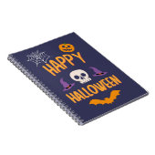 ハッピーハローウィンスプキーこうもりオレンジデザイン ノートブック (右側)