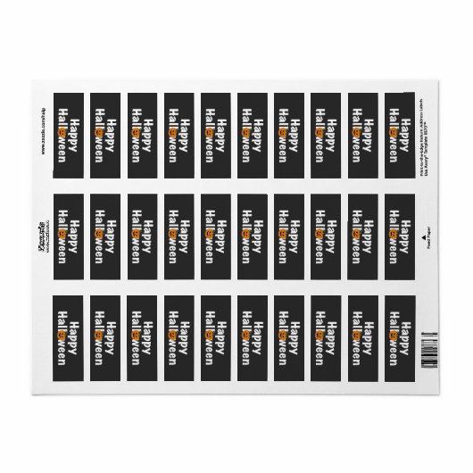 ハッピーハローウィンスプクトカンプキンジャックランタン ラベル (フルシート)