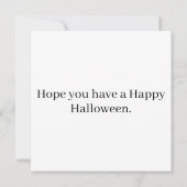 ハッピーハローウィンスリーピーブラックキティキャット カード (裏面)