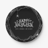 ハッピーハローウィンス食べプドリンク怖い ペーパープレート (正面)