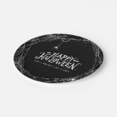 ハッピーハローウィンス食べプドリンク怖い ペーパープレート (アングル)