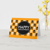 ハッピーハローウィンセンターストリップ カード (黄色い花)