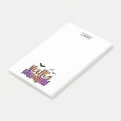 ハッピーハローウィンタイポグラフィ付き/こうもりオレンジID685 ポストイット (アングル)