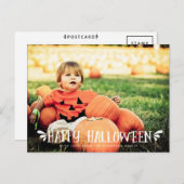 ハッピーハローウィンタイポグラフィ写真はがき ポストカード (正面/裏面)