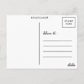 ハッピーハローウィンタイポグラフィ写真はがき ポストカード (裏面)