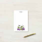 ハッピーハローウィンタイポグラフィ(こうもり緑ID685) ポストイット (デスク上)