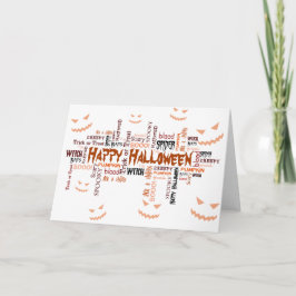 ハッピーハローウィンタイポグラフィ カード