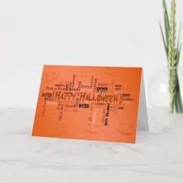 ハッピーハローウィンタイポグラフィ カード