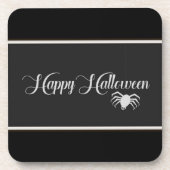 ハッピーハローウィンタイポグラフィ コースター (正面)