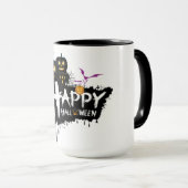 ハッピーハローウィンタイポグラフィ マグカップ (正面右)