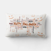 ハッピーハローウィンタイポグラフィ ランバークッション (裏面)