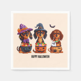 ハッピーハローウィンダシュンドドッグス スタンダードカクテルナプキン