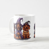 ハッピーハローウィンダックスシャンドウィッチドッグス コーヒーマグカップ (正面左)