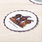 ハッピーハローウィンダックスシャンドウィッチドッグス ペーパーコースター (アングル)