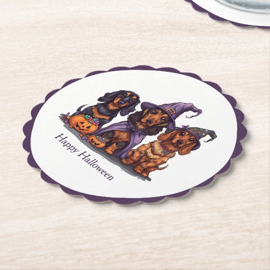 ハッピーハローウィンダックスシャンドウィッチドッグス ペーパーコースター (アングル)