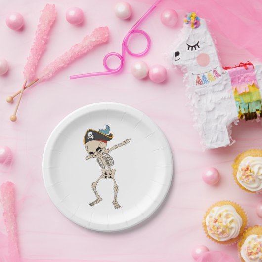 ハッピーハローウィンダブスケルトンパイレーツパーティー ペーパープレート (パーティー)