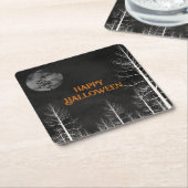 ハッピーハローウィンダークウッズパーティー スクエアペーパーコースター (アングル)