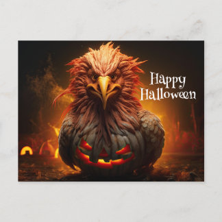 ハッピーハローウィンチキンロースターパンプキンファーム紙 ポストカード