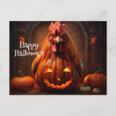 ハッピーハローウィンチキンロースターパンプキンファーム紙 ポストカード (正面)