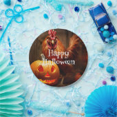 ハッピーハローウィンチキンロースターパンプキンファーム ペーパープレート (パーティー)