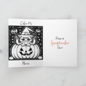 ハッピーハローウィンチワワ&カラーリングページ カード (内部)