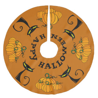 ハッピーハローウィンツリースカート ブラッシュドポリエステルツリースカート