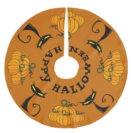 ハッピーハローウィンツリースカート ブラッシュドポリエステルツリースカート (正面)