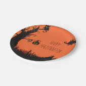 ハッピーハローウィンツリー幽霊こうもり紙プレート ペーパープレート (アングル)