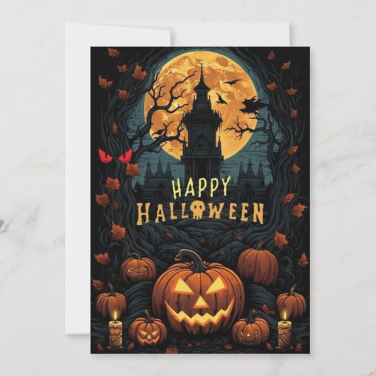 ハッピーハローウィンデザイン 招待状 (正面)