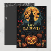 ハッピーハローウィンデザイン 招待状 (正面/裏面)