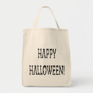ハッピーハローウィンデッドワールド文字 トートバッグ