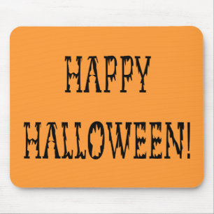 ハッピーハローウィンデッドワールド文字 マウスパッド