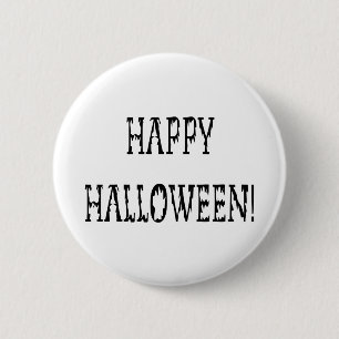 ハッピーハローウィンデッドワールド文字 缶バッジ