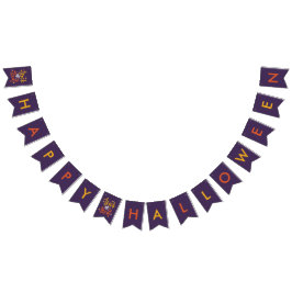 ハッピーハローウィントリックまたはキャンディーコーンパーティー バンティングフラッグ