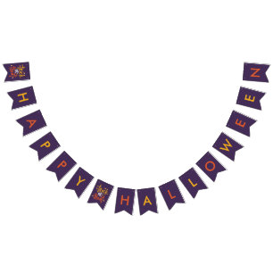 ハッピーハローウィントリックまたはキャンディーコーンパーティー バンティングフラッグ