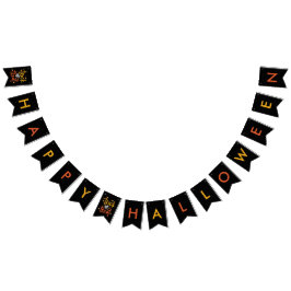 ハッピーハローウィントリックまたはキャンディーコーンパーティー バンティングフラッグ