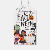 ハッピーハローウィントリックまたはトリートキッズ幽霊誕生日 ギフトタグ (裏面)