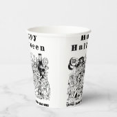 ハッピーハローウィントリックまたはトリート不気味イラストレーション 紙コップ (右)