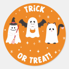 ハッピーハローウィントリックまたはトリート幽霊 ラウンドシール
