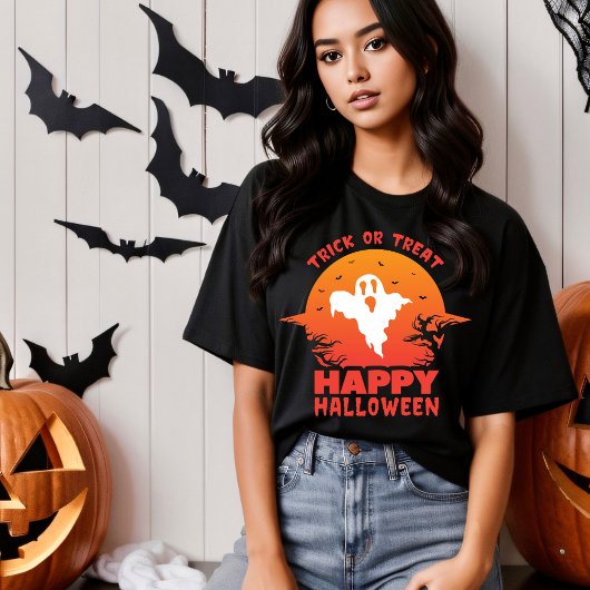 ハッピーハローウィントリックまたはトリートTシャツ Tシャツ