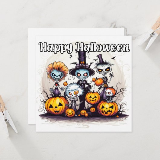 ハッピーハローウィントリックまたはトレーター カード (正面/裏面インサイチュ)