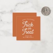 ハッピーハローウィントリックまたはパーソナライズされた治療 ノートカード (正面/裏面インサイチュ)