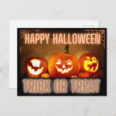 ハッピーハローウィントリックまたは治療 ポストカード (正面/裏面)