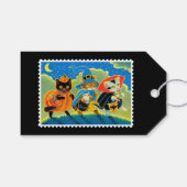 ハッピーハローウィントリックオアトリートカワイトキャットウィッチ ギフトタグ (正面(横))